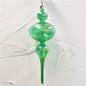 Iridescent Glass Finial Ornament - Green - 13.5"