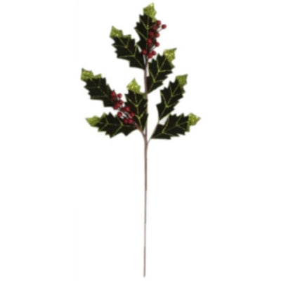 Old St Nicholas Holly Berry Spray - 28"