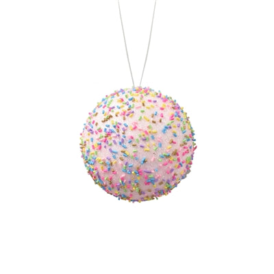 Confetti Ball Ornament - Pink - 4