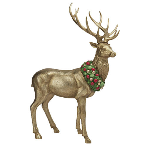 Deer with Neck Wreath - Standing - 24.5"