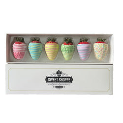 December Diamonds Gift Boxed Set/6 Assorted Strawberry Ornaments