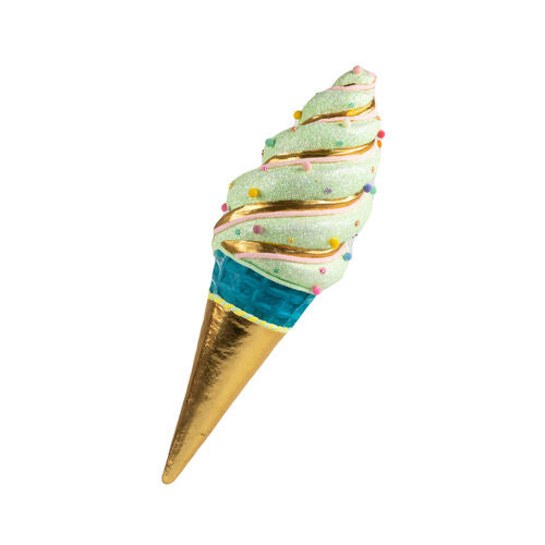 Green and Gold Ice Cream Cone - 29.5