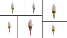 Load image into Gallery viewer, December Diamonds Rainbow Swirl Ice Cream Cone w/Sleeve 29.5&quot; Assorted Colors