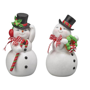 Retro Sprinkles Snowman Couple - Set of 2 - 12.75"