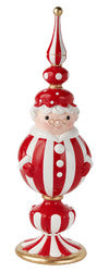 Peppermint Mrs. Claus Table Finial