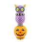 Purple Owl On Pumpkin - 20"