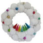 Pom Pom Wreath with Brush Trees