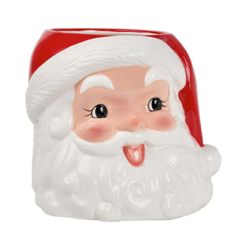 Cheerful Santa Head Planter - 9
