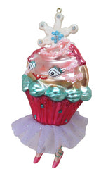 December Diamonds Miss Pink Cupcake with Tutu Ornament