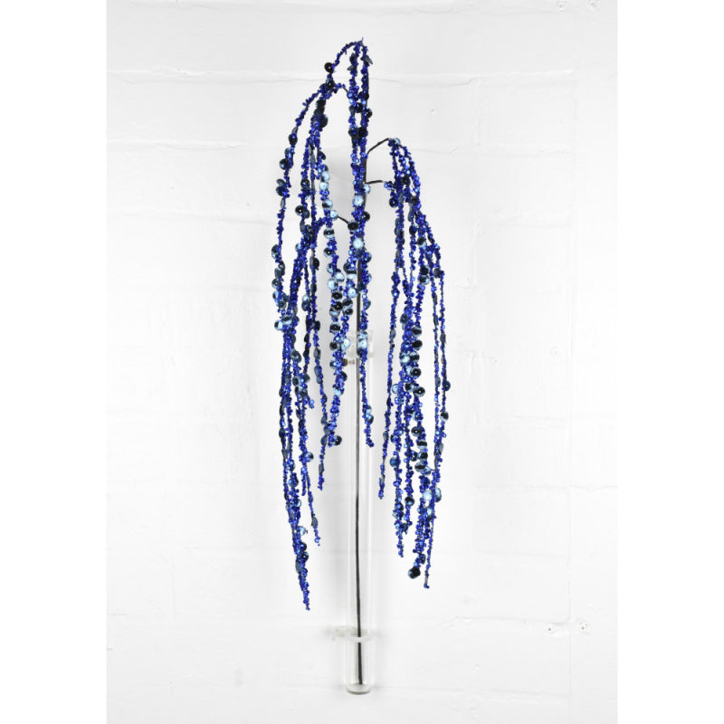 Blue Glitter Amaranthus Spray - 39"