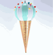 Ice Cream Cone Ornament Blue - 26"