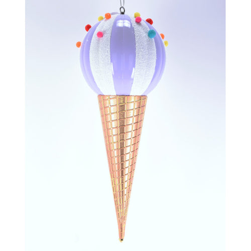 Ice Cream Cone Ornament Purple - 26