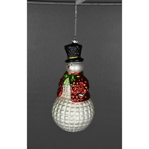 Snowman Glass Ornament - 10