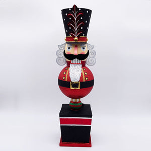Black and Red NuttyCracker Topiary - 18" H