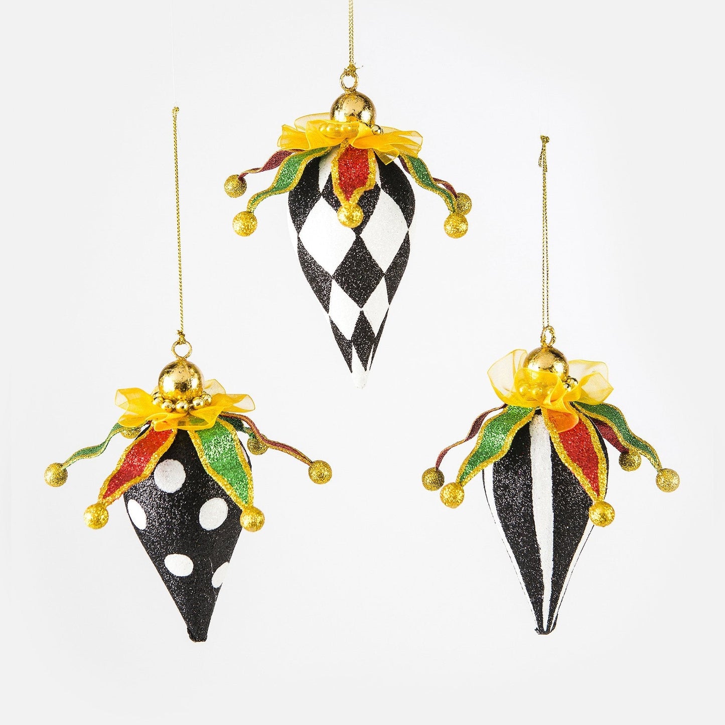 Nutcracker Finial Ornament - Set of 3