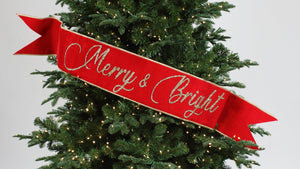Merry and Bright Ribbon Banner