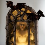 Katherine's Collection Gone Batty Window with Ghost Scene