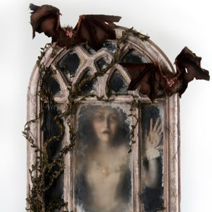 Katherine's Collection Gone Batty Window with Ghost Scene