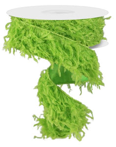 Furry Green Ribbon - 1.5" x 10YDS