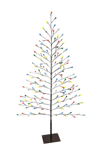 Mutli-Colored Twinkle 4' Flat Stick Tree - Multi Twinkle