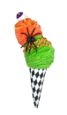 Halloween Ice Cream Cone with Orange and Green - 12