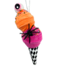 Halloween Ice Cream Cone with Orange and Pink - 12"