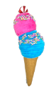 Ice Cream Cone Pink and Blue - 12"