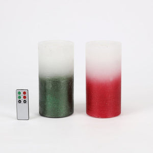 Red/Green Metallic Water Wick Candle