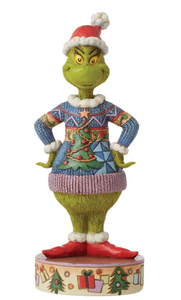 Grinch Wearing Ugly Sweater - 8.66"