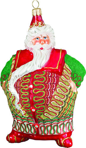 Ribbon Candy Chubby Santa by Joy to the World Christmas Collectibles