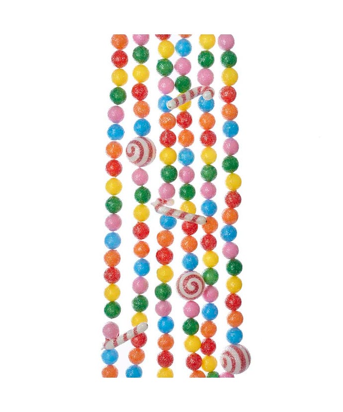 Candy Cane and Candy Ball Garland - 6'