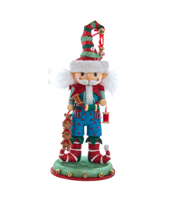 Hollywood™ Elf With Teddy Bear Nutcracker - 15"