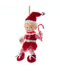 Peppermint Elf With Candy Cane Ornament - 11"