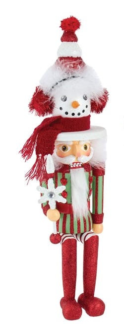 Hollywood™ Shelf Sitters Snowman Hat Nutcracker - 17"