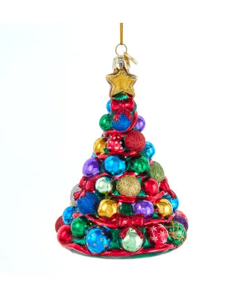 Noble Gems Glass Christmas Ball Tree Ornament - 5.25"