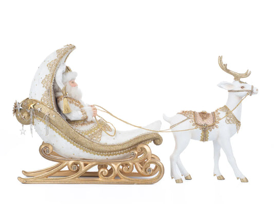 Katherine's Collection Celestial Moon Sleigh with Reindeer