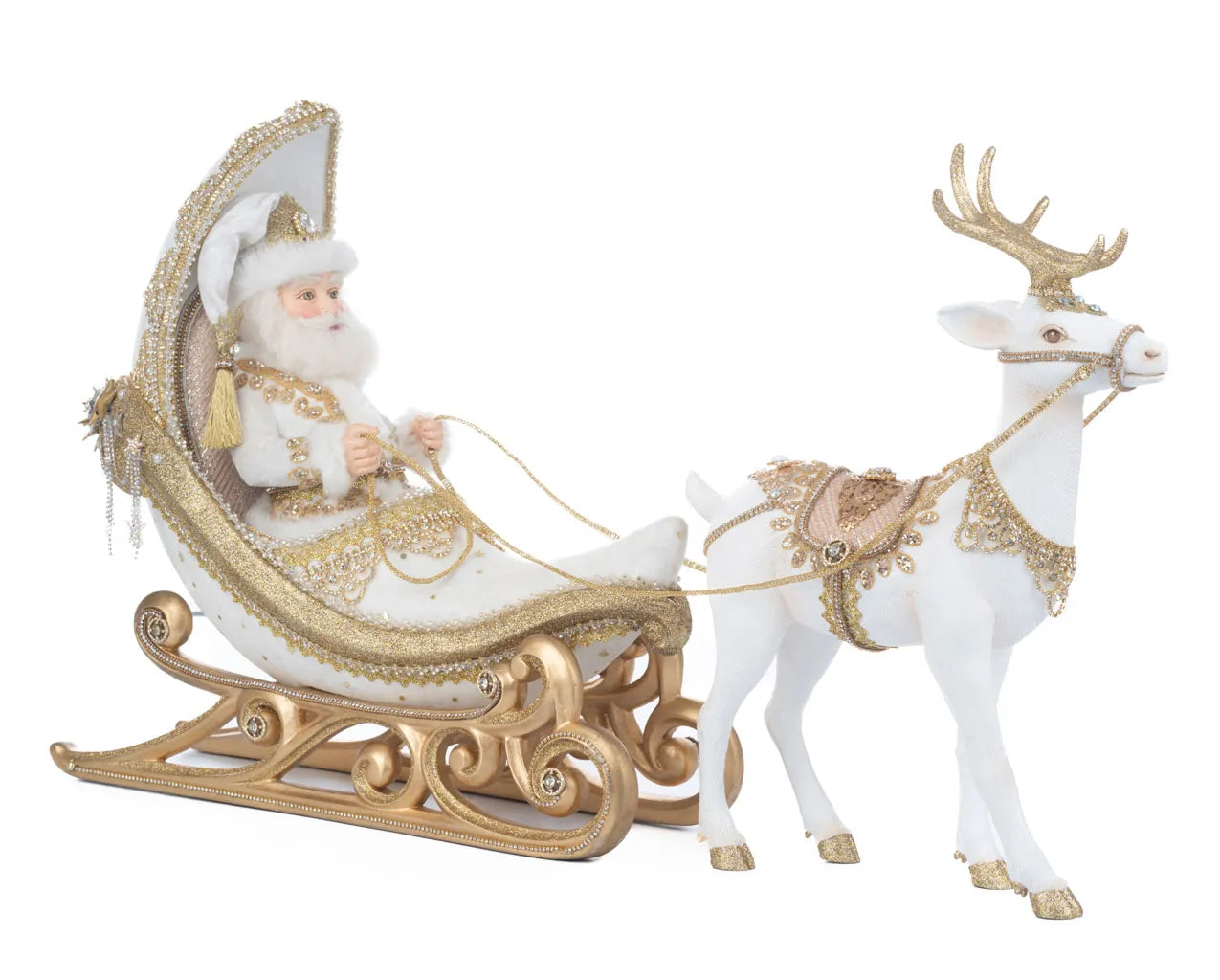 Katherine's Collection Celestial Moon Sleigh with Reindeer