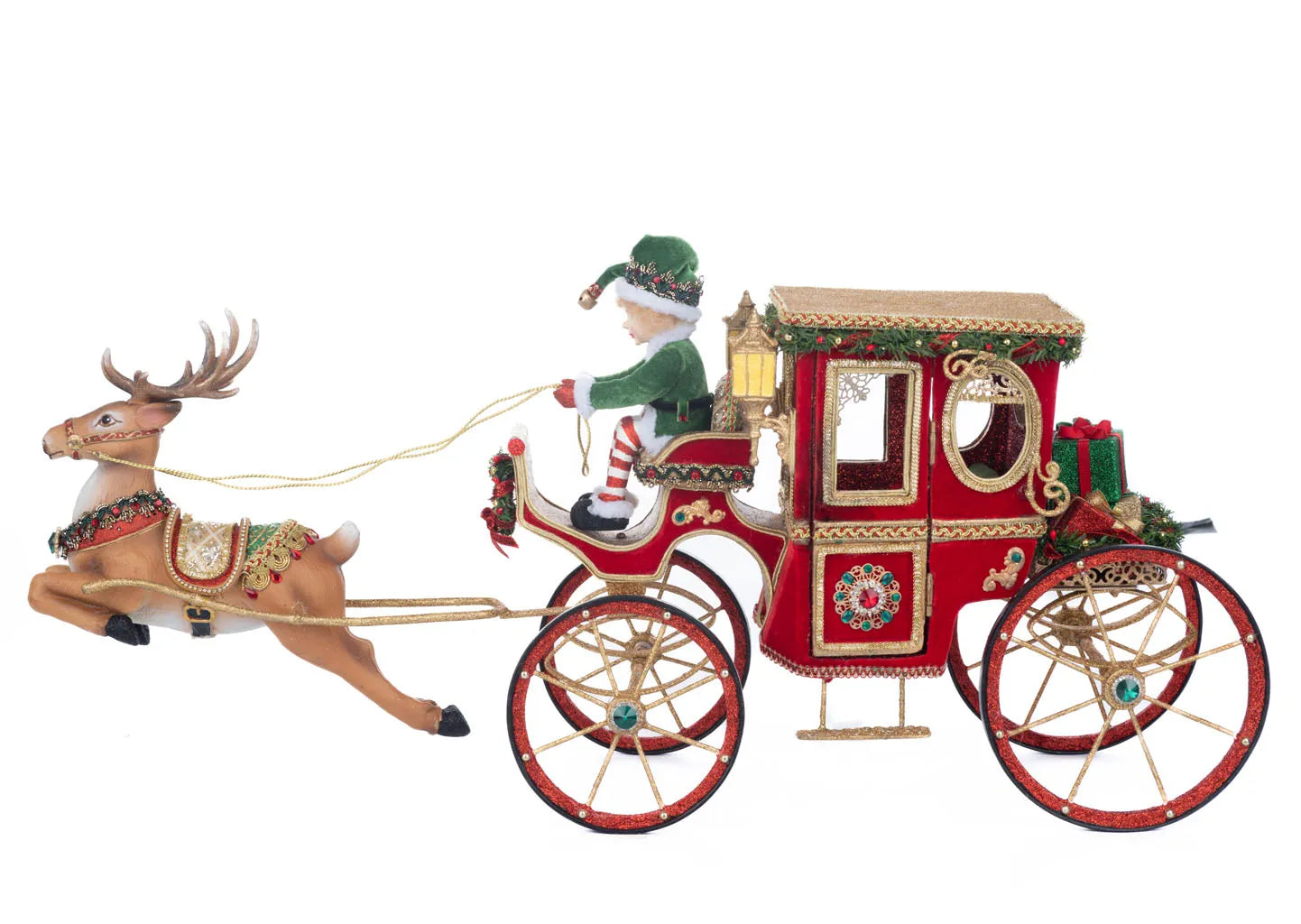 Katherine's Collection Hansom Cab with Elf Driver