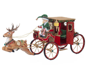 Katherine's Collection Hansom Cab with Elf Driver