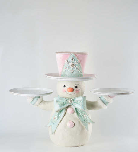Katherine's Collection Frost And Tenderness Snowman Server