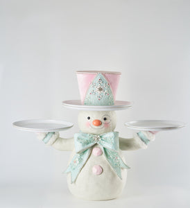Katherine's Collection Frost And Tenderness Snowman Server