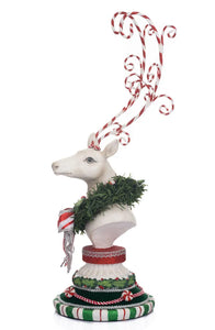 Katherine's Collection Peppermint Palace Deer Head with Wreath