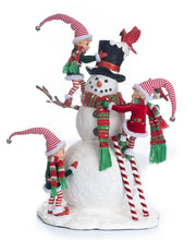 Load image into Gallery viewer, Katherine&#39;s Collection Peppermint Palace Elves and Snowman