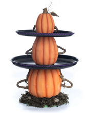 Load image into Gallery viewer, Three Wise Pumpkins Tiered Tray