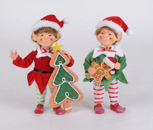 Gingerbread Elf Set of 2 - 10"