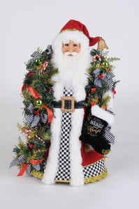 Lighted Merry and Bright and Santa - 17"