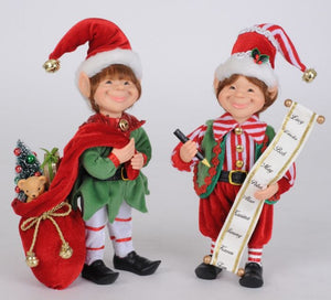 Santa's Helpers Elf Set of 2 - 10"
