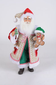 Whimsical Gingerbread Santa Claus - 17"