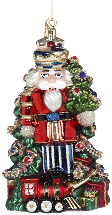 Mark Roberts Jeweled Nutcracker Ornament - 8" Tall