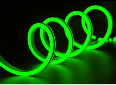 Flexible 720 LED Neon Rope Lights - Green - 18' End Connector